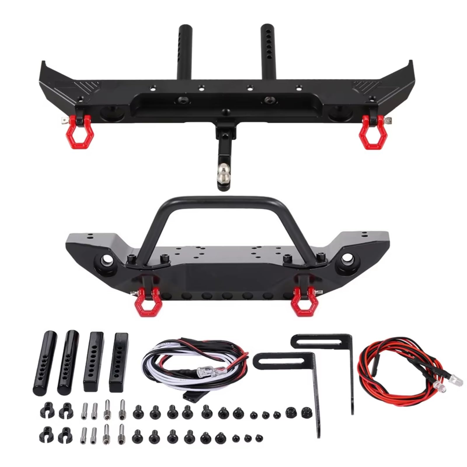 JVRWSC Für Axial Für Scx10 III Für Axi03007 Für Traxxas Für Trx4 1/10 Metall Vorderen Und Hinteren Stoßfänger Mit Lichter Auto Upgrade Teile RC Spielzeugautoteile JVRWSC Für Axial Für Scx10 III Für Axi03007 Für Traxxas Für Trx4 1/10 Metall Vorderen Und Hinteren Stoßfänger Mit Lichter Auto Upgrade Teile RC Spielzeugautoteile von JVRWSC