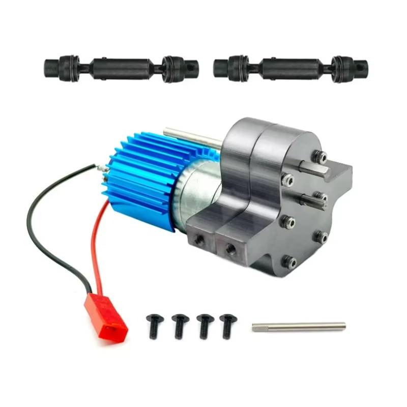 JVRWSC Für MN Für D90 D91 D96 MN98 MN99S Metall 370 Motor Getriebe Getriebe Box Mit Antriebswelle RC Auto Upgrades Teile Zubehör RC Spielzeugautoteile(Multi-Colored) von JVRWSC