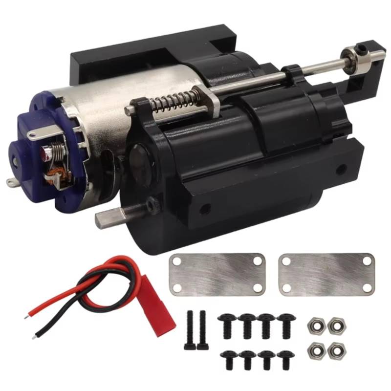 JVRWSC Für MN Für D90 FJ45 MN40 MN45 MN77 MN90 MN91 MN96 MN99 MN99s 1/12 Alle-Metall 2 Geschwindigkeit Übertragung Getriebe RC Auto Upgrades Teile RC Spielzeugautoteile(Black) von JVRWSC