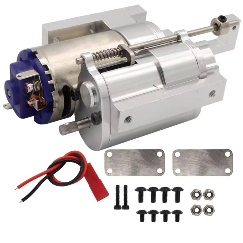 JVRWSC Für MN Für D90 FJ45 MN40 MN45 MN77 MN90 MN91 MN96 MN99 MN99s 1/12 Alle-Metall 2 Geschwindigkeit Übertragung Getriebe RC Auto Upgrades Teile RC Spielzeugautoteile(Silver) von JVRWSC