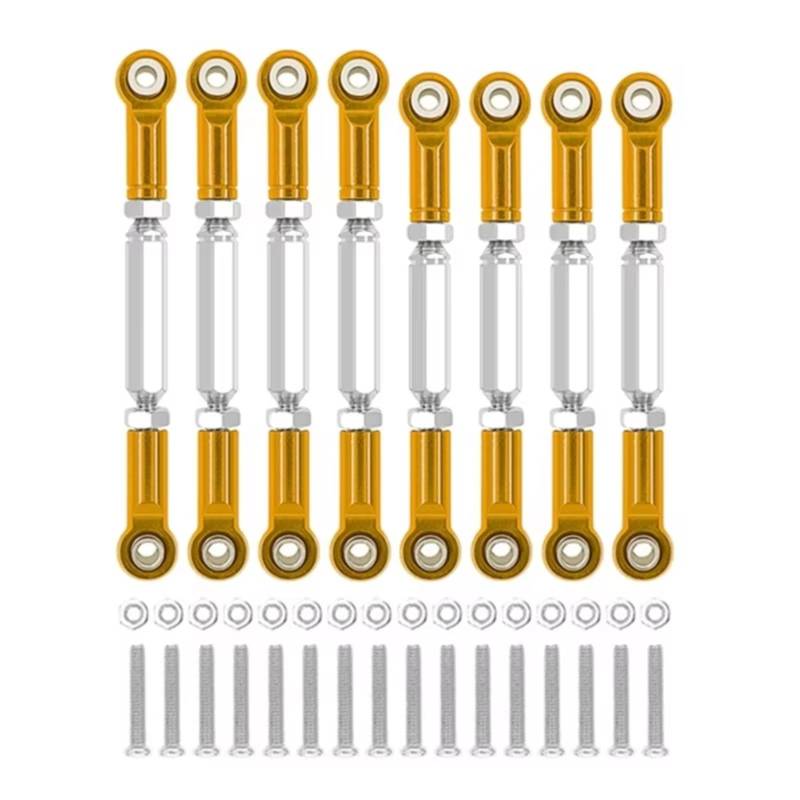 JVRWSC Für MN Für D90 MN91 MN96 MN98 MN99S Metall Für Chassis Link Stange Zugstange Spurstange Verknüpfung RC Auto Upgrades Teile Zubehör RC Spielzeugautoteile(Yellow) von JVRWSC