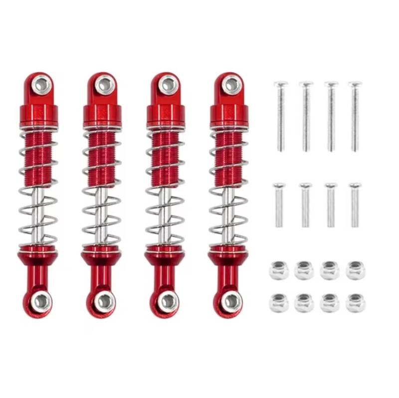 JVRWSC Für MN Für D90 MN99S Für WPL Für C14 C24 Metall Stoßdämpfer Und Erweiterte Halterung Für Seat RC Auto Upgrades Teile Zubehör RC Spielzeugautoteile(Red,Size1) von JVRWSC