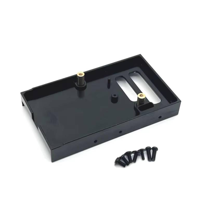 JVRWSC Für MN99S MN98 1/12 Metall Servo Halterung Empfänger Halterung Strahl Querträger Set RC Auto Upgrade Teile Zubehör RC Spielzeugautoteile(Black,Fornt) von JVRWSC