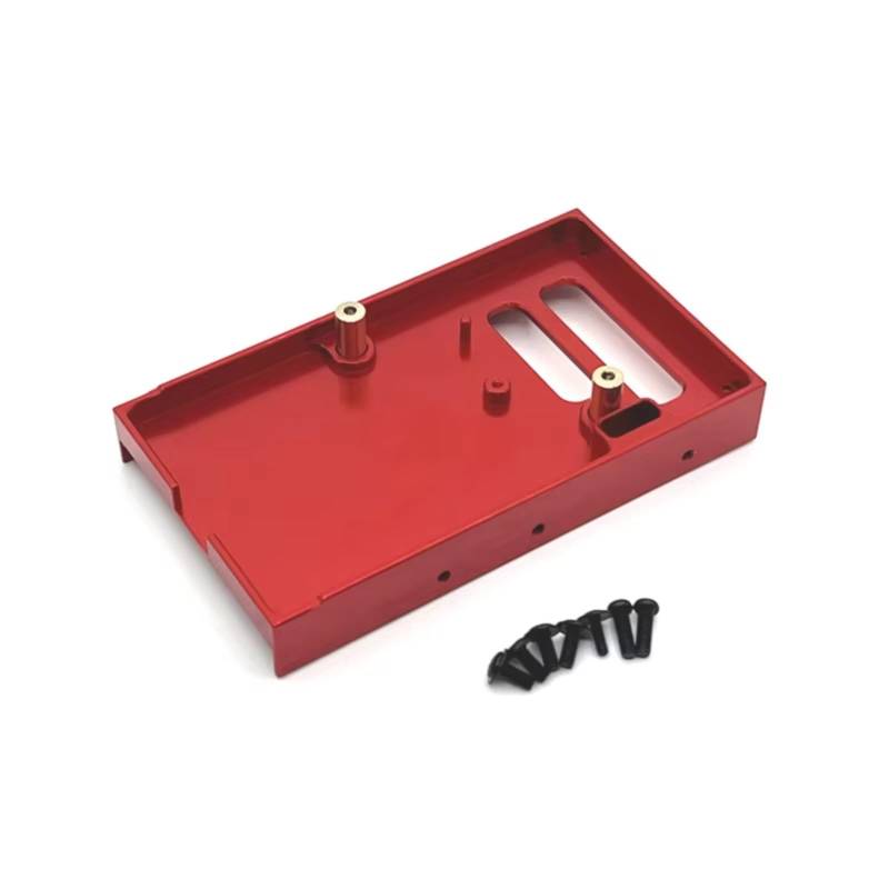 JVRWSC Für MN99S MN98 1/12 Metall Servo Halterung Empfänger Halterung Strahl Querträger Set RC Auto Upgrade Teile Zubehör RC Spielzeugautoteile(Red,Fornt) von JVRWSC