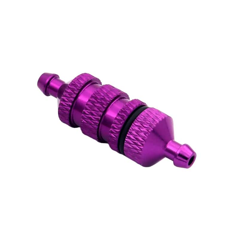 JVRWSC Für Traxxas Für Hsp 94122 94188 1/8 1/10 Metall Filter Für Nitro 02156 RC Für Modell Auto Upgrade Teile Zubehör RC Spielzeugautoteile(Purple) von JVRWSC