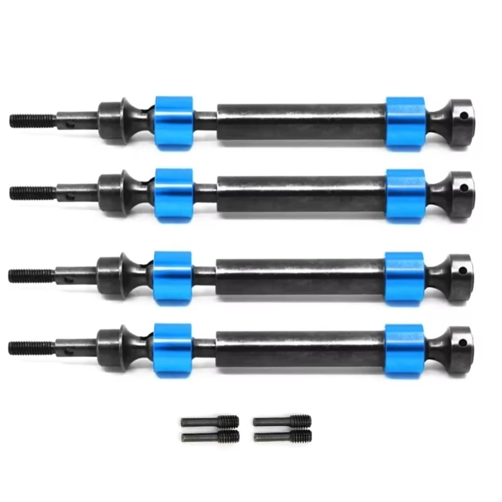 JVRWSC Für Traxxas Für Maxx Für E-Maxx Für T-Maxx 1/10 Gehärtete Stahl Splined CVD Antriebswelle 5451X RC Auto Upgrade Teile Zubehör RC Spielzeugautoteile(Blue,4pcs) von JVRWSC