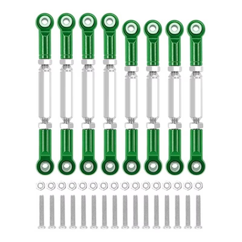 JVRWSC Für WPL Für C14 C24 1/16 Metall Für Chassis Link Stange Zugstange Spurstange Verknüpfung RC Auto Upgrades Teile Zubehör RC Spielzeugautoteile(Green) von JVRWSC