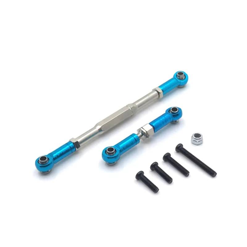 JVRWSC Für WPL Für C14 C24 B14 B24 B16 B36 Metall Einstellbare Lenkung Link Servo Link Stange Lenkgestänge RC Auto Upgrade Teile RC Spielzeugautoteile(WPL Blue) von JVRWSC