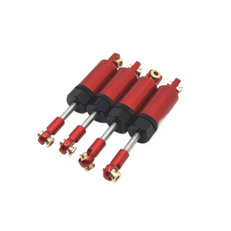 JVRWSC Für WPL Für C14 C24 C34 C44 1/16 Öl-gefüllt Metall Stoßdämpfer Dämpfer RC Auto Upgrade Teile Zubehör RC Spielzeugautoteile(Red) von JVRWSC