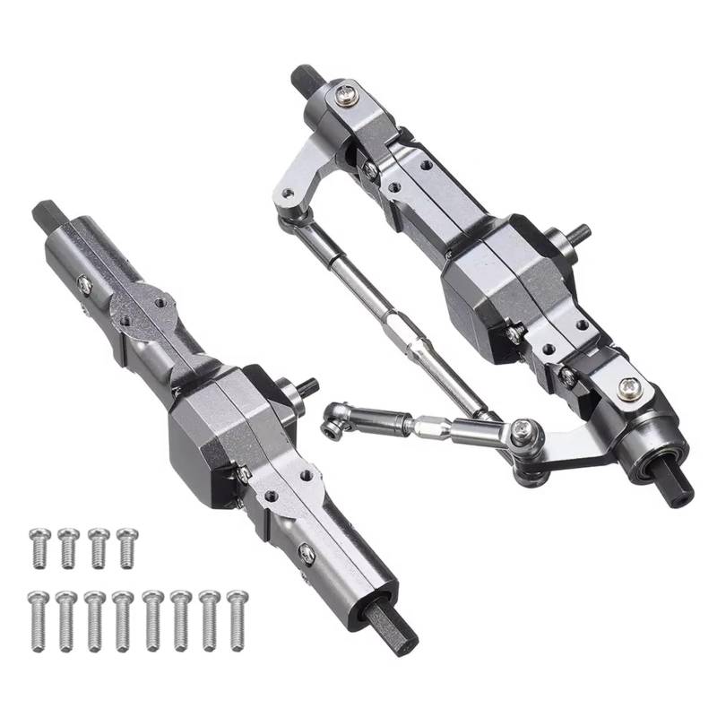 JVRWSC Für WPL Für C14 C24 C34 C44 B14 B24 1/16 2 Stücke Metall Vorder- Und Hinterachse Set RC Auto Upgrade Teile Zubehör RC Spielzeugautoteile(Size A) von JVRWSC