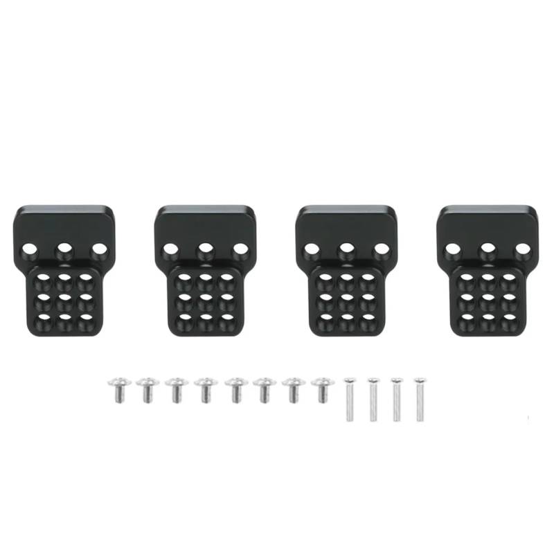 JVRWSC Für WPL Für C14 C24 C34 C44 C54 4 Stücke Metall Einstellbare Stoßdämpfer Halterung Extender Für Seat RC Auto Upgrade Teile RC Spielzeugautoteile(Black) von JVRWSC