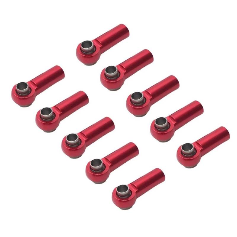 JVRWSC Für WPL Für C14 C24 Für MN Für D90 MN99S 10Pcs Metall M 2,5 Link Stange Spurstangenkopf Kugelgelenk RC Auto Upgrades Teile RC Spielzeugautoteile(Red) von JVRWSC