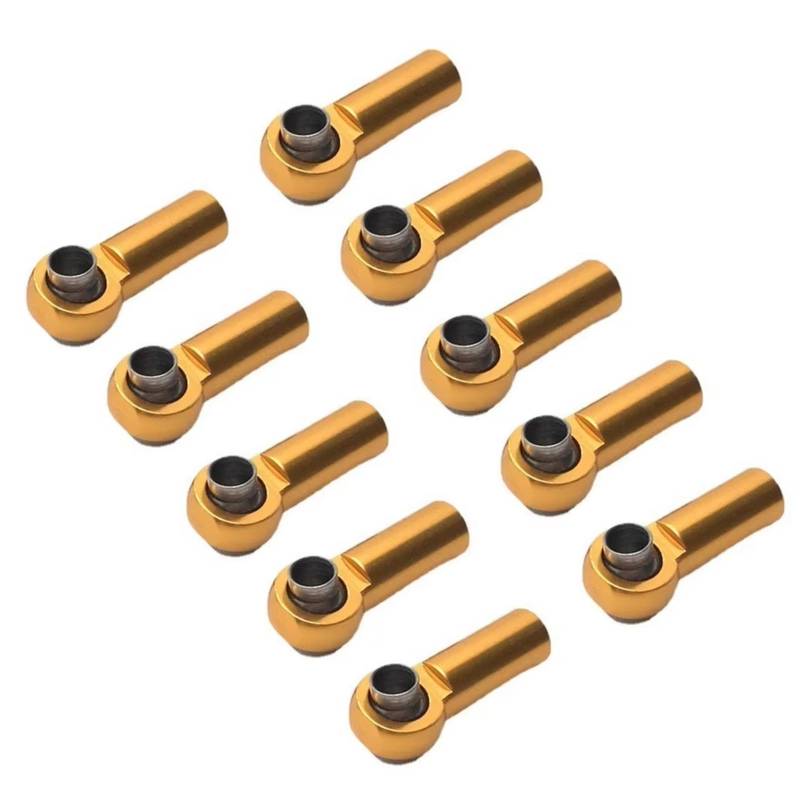 JVRWSC Für WPL Für C14 C24 Für MN Für D90 MN99S 10Pcs Metall M 2,5 Link Stange Spurstangenkopf Kugelgelenk RC Auto Upgrades Teile RC Spielzeugautoteile(Yellow) von JVRWSC