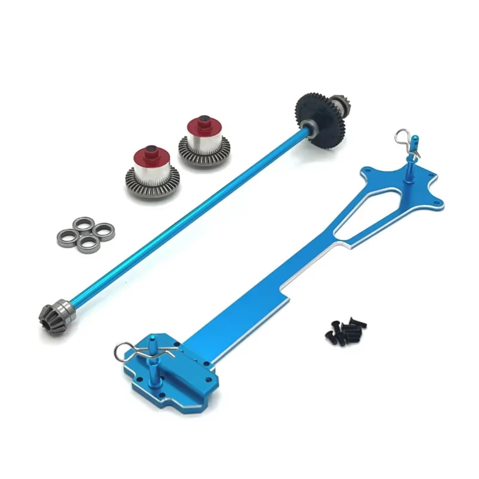 JVRWSC Für Wltoys Für 124016 124017 124018 124019 1/12 Metall Zweite Boden Bord Differential Zentrale Antriebswelle RC Auto Upgrade Teile RC Spielzeugautoteile(Blue) von JVRWSC
