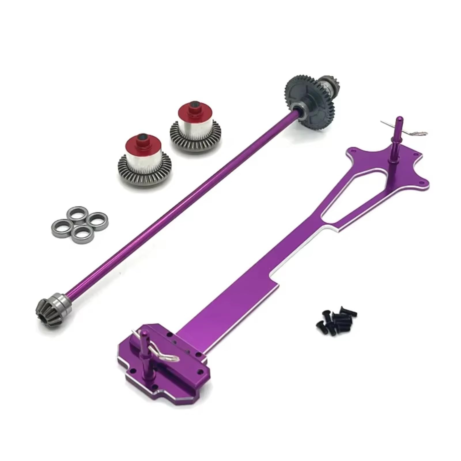 JVRWSC Für Wltoys Für 124016 124017 124018 124019 1/12 Metall Zweite Boden Bord Differential Zentrale Antriebswelle RC Auto Upgrade Teile RC Spielzeugautoteile(Purple) von JVRWSC