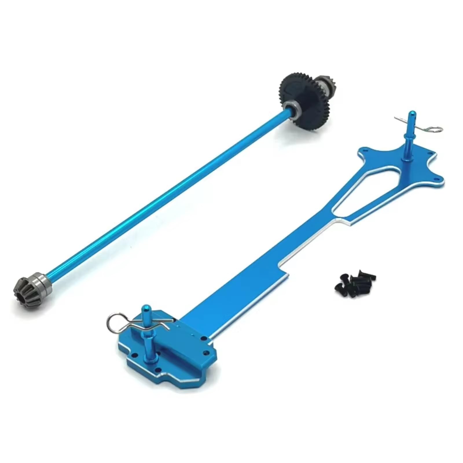 JVRWSC Für Wltoys Für 124016 124017 124018 124019 1/12 Metall Zweite Boden Bord Zentrale Antriebswelle Haupt Getriebe RC Auto Upgrade Teile RC Spielzeugautoteile(Blue) von JVRWSC