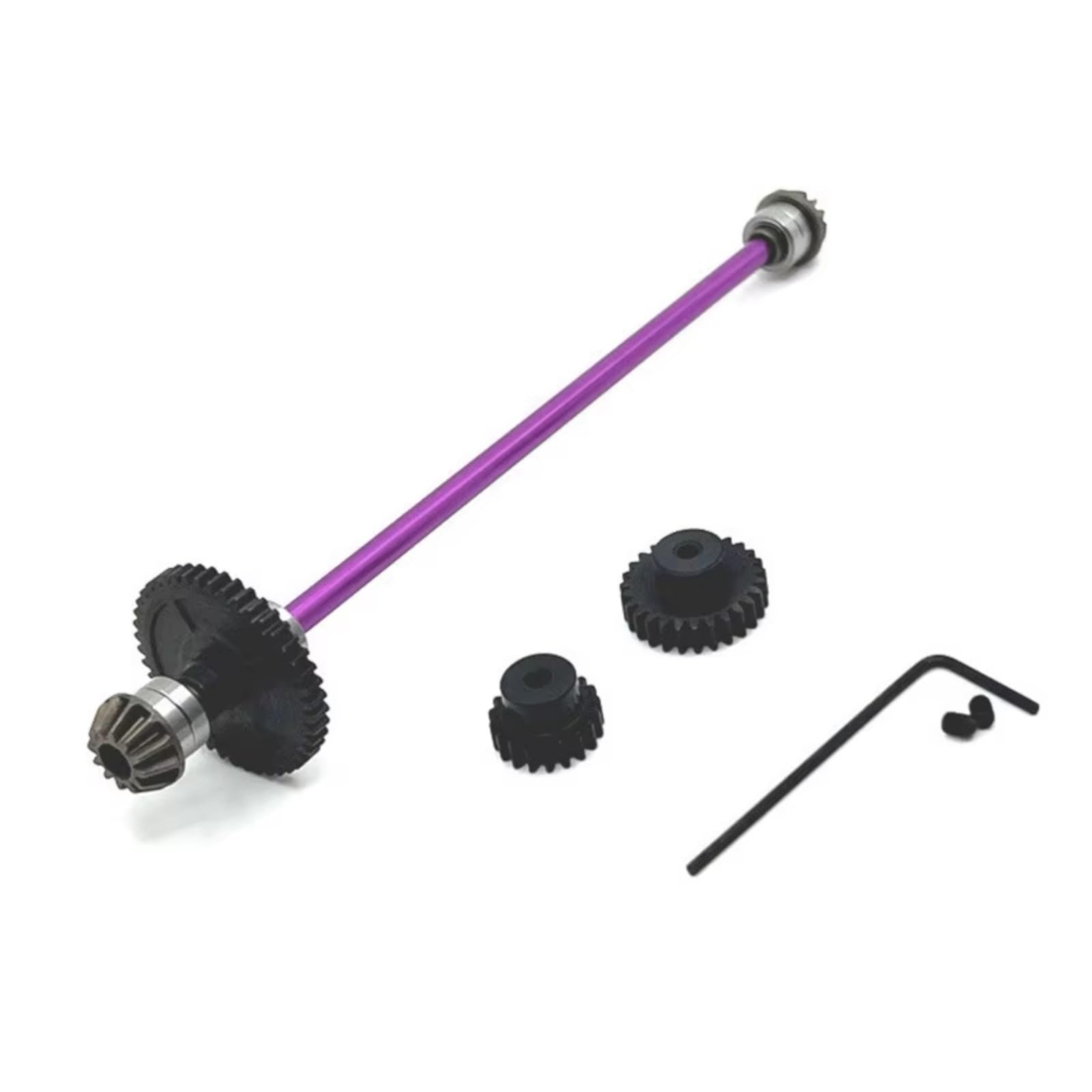 JVRWSC Für Wltoys Für 144001 144002 144010 1/14 Zentrum Antriebswelle Montage 44T Reduktion Getriebe 19T 27T Motor Getriebe RC Auto Upgrade Teile RC Spielzeugautoteile(Purple) von JVRWSC