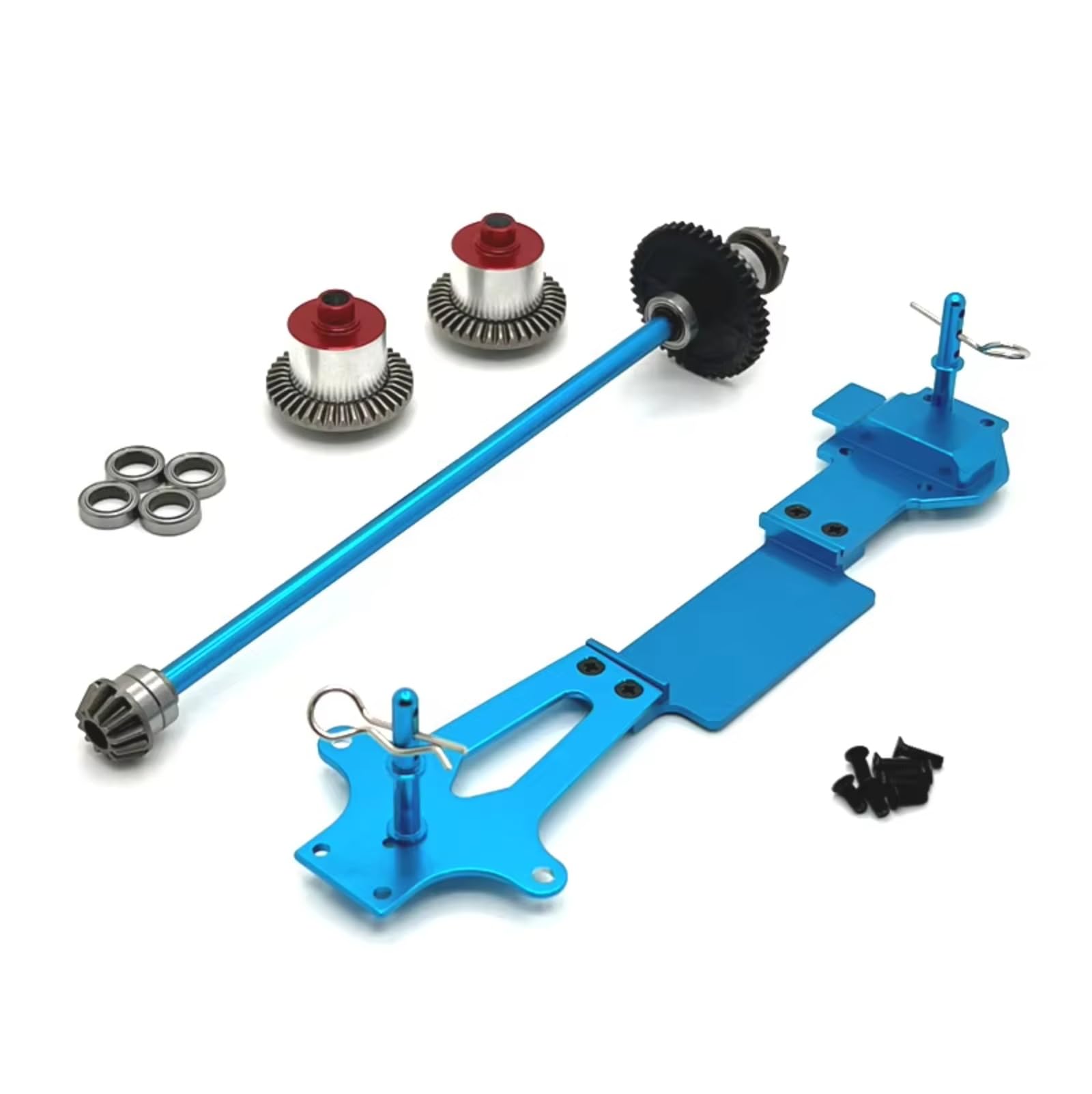 JVRWSC Für Wltoys Für 144001 144002 144010 144016 144018 1/14 Metall Zweite Boden Bord Differential Zentrale Antriebswelle RC Auto Upgrade Teile RC Spielzeugautoteile(Blue) von JVRWSC
