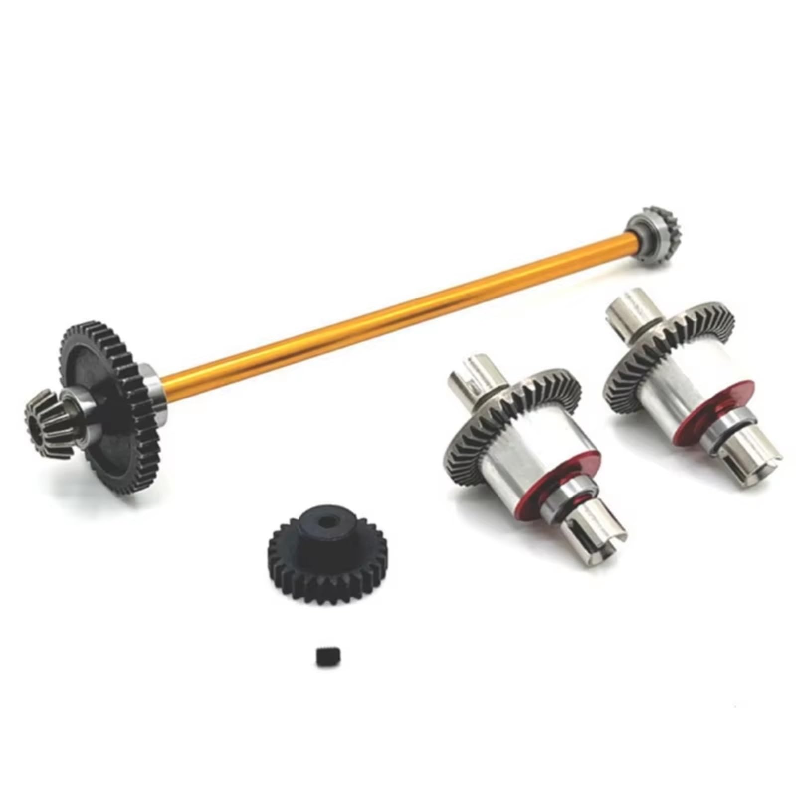 JVRWSC Für Wltoys Für A949-B A959-B A969-B A979-B K929-B 1/18 Metall Differential Und Zentrale Antriebswelle Montage 27T 38T RC Auto Upgrade Teile RC Spielzeugautoteile(Yellow) von JVRWSC
