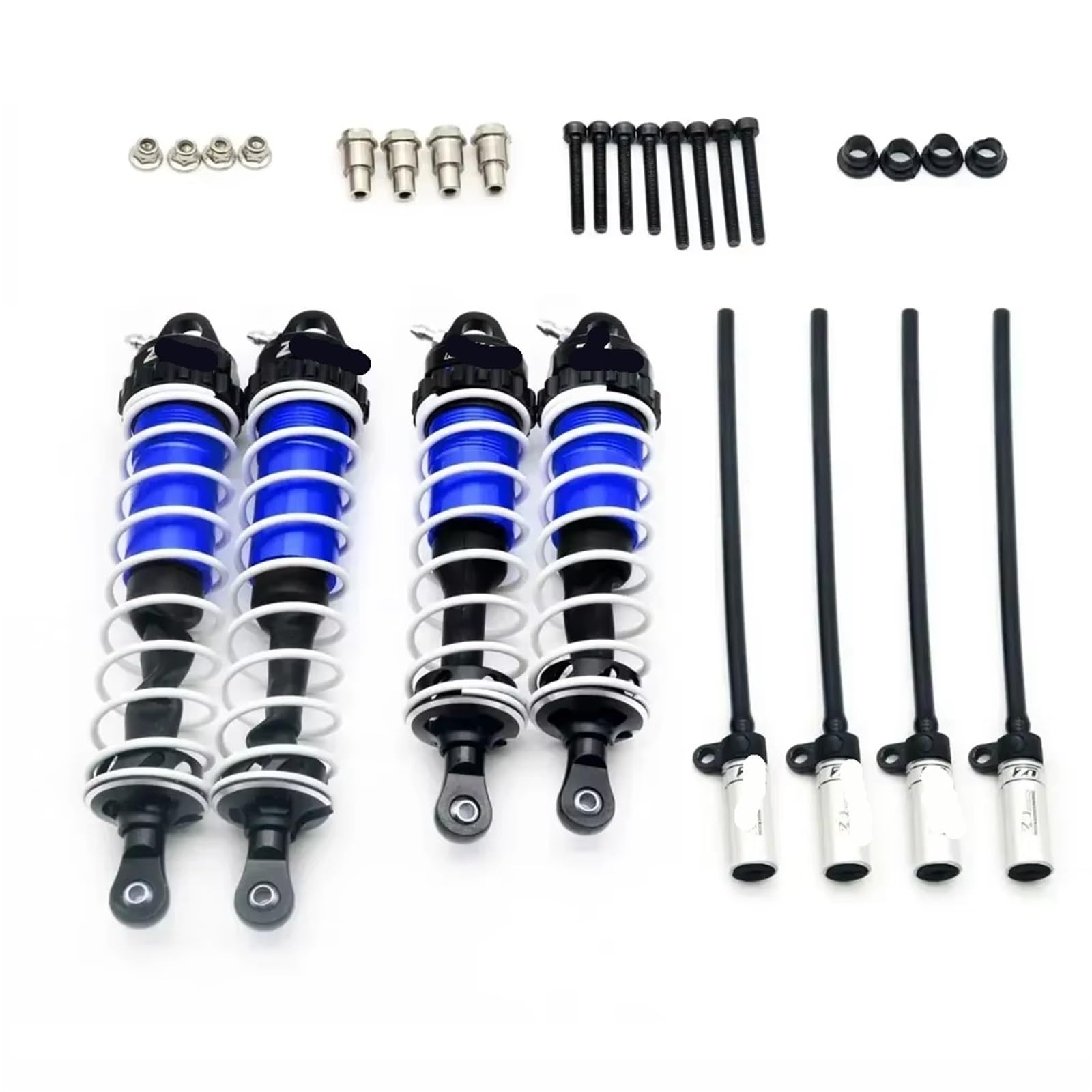 JVRWSC Kompatibel Mit Losi Für Mojave Für DBX-07 Für ZD Für Racing 1/7 RC Autoteile Für Wüste Für Buggy Metall 4PCS Stoßdämpfer Dämpfer Kit RC Spielzeugautoteile(Blue B) von JVRWSC