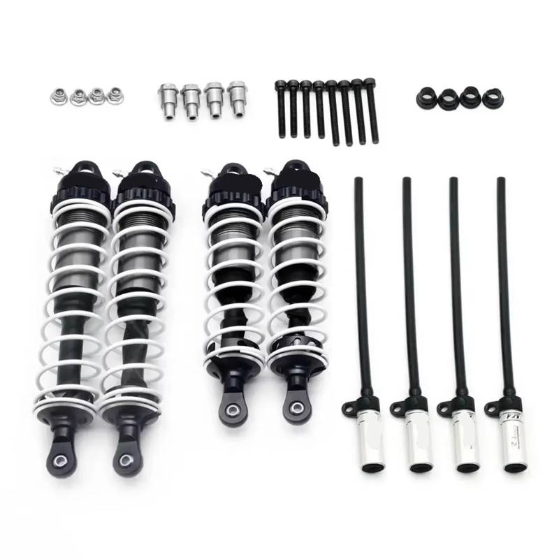 JVRWSC Kompatibel Mit Losi Für Mojave Für DBX-07 Für ZD Für Racing 1/7 RC Autoteile Für Wüste Für Buggy Metall 4PCS Stoßdämpfer Dämpfer Kit RC Spielzeugautoteile(Gray) von JVRWSC