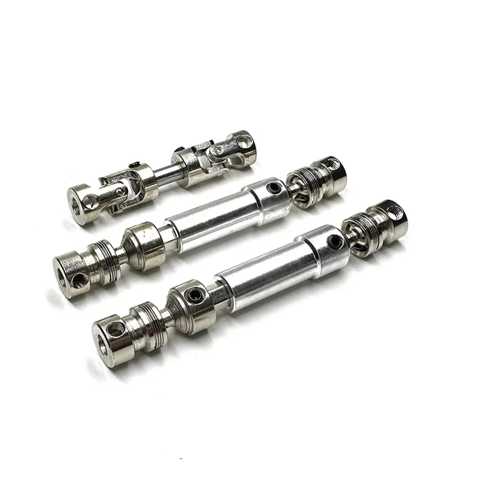JVRWSC Kompatibel Mit MN128 MN86 MN86S MN86K MN86KS 1/12 RC Auto Upgrade Teile Zubehör 3 Stück Metall Antriebswelle RC Spielzeugautoteile(White) von JVRWSC