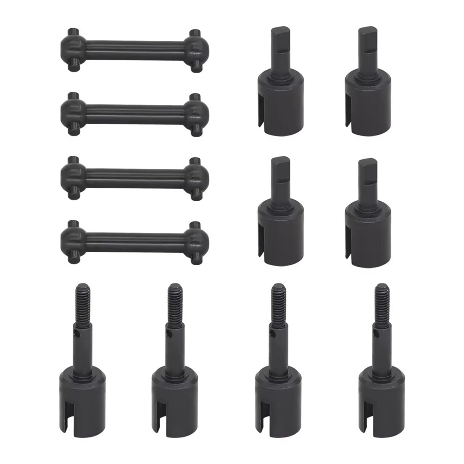 JVRWSC Kompatibel Mit Tamiya Für TT01 Für TT02 1/10 RC AutoteileHartstahl Metall Antriebswelle Getriebe Gelenkschale Differentialschale Radachsschale RC Spielzeugautoteile(1 Set) von JVRWSC