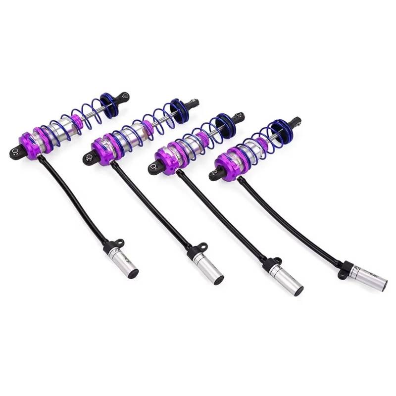 JVRWSC Kompatibel Mit ZD Für Racing Für Axial Für TRX4 1/10 RC Autoteile LKW Crawler Einstellbare Stoßdämpfer Hinterraddämpferaufhängung RC Spielzeugautoteile(Purple) von JVRWSC