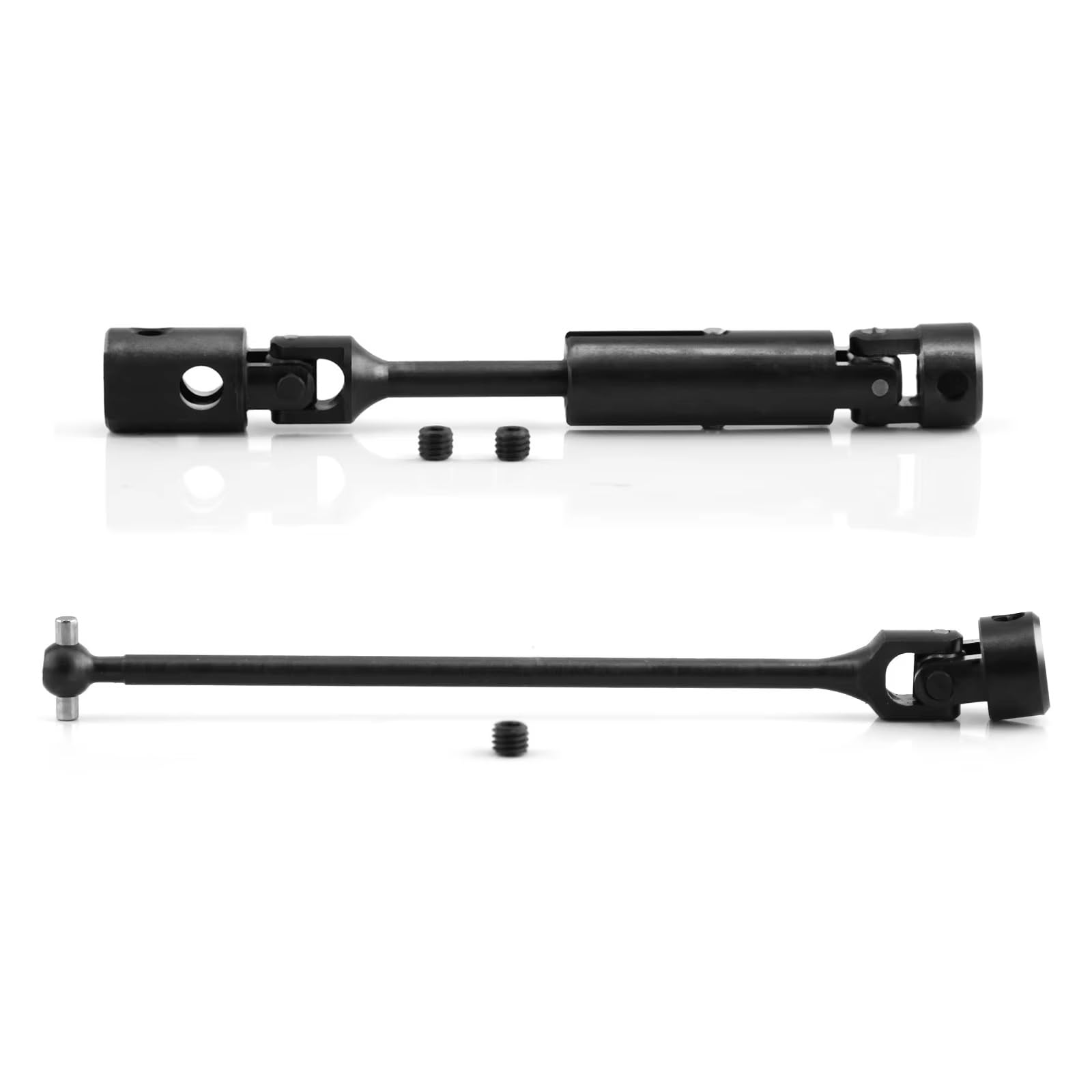 JVRWSC RC Auto Antriebswelle Kompatibel Mit KYOSHO USA-1 Für Foxx 1/8 RC Monster Truck Autos, Upgrade-Teile, Metall, Vorne Hinten, Center Drive Shaft CVD MA357 MA358(1set) von JVRWSC