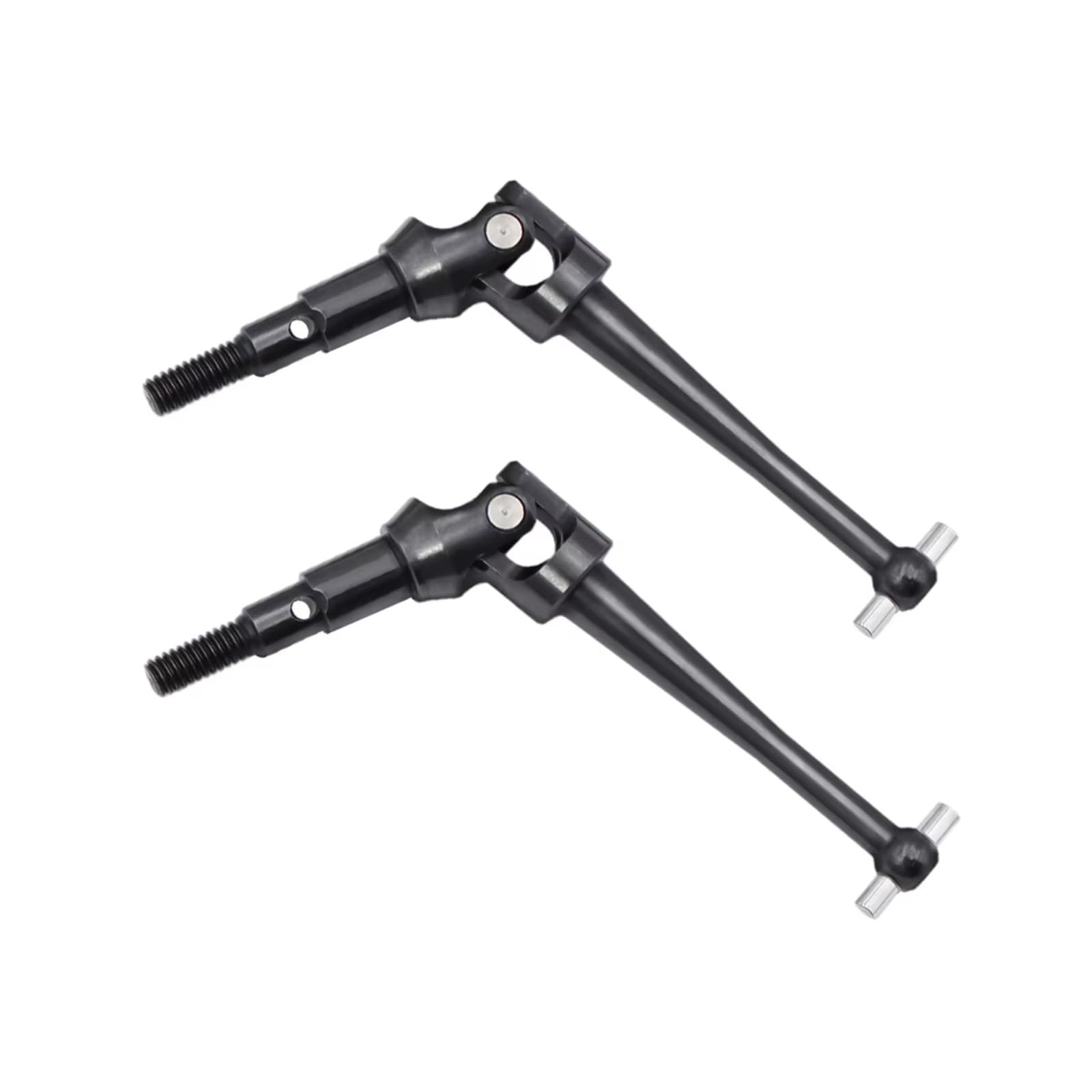 JVRWSC RC Auto Antriebswelle Kompatibel Mit MJX Für Hyper Go H16 16207 16208 16209 16210 1/16 RC-Auto-Upgrade-Teile Ersatzzubehör Metallantriebswelle CVD(Black,2Pcs) von JVRWSC