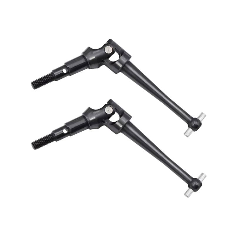 JVRWSC RC Auto Antriebswelle Kompatibel Mit MJX Für Hyper Go H16 16207 16208 16209 16210 1/16 RC-Auto-Upgrade-Teile Ersatzzubehör Metallantriebswelle CVD(Black,2Pcs) von JVRWSC