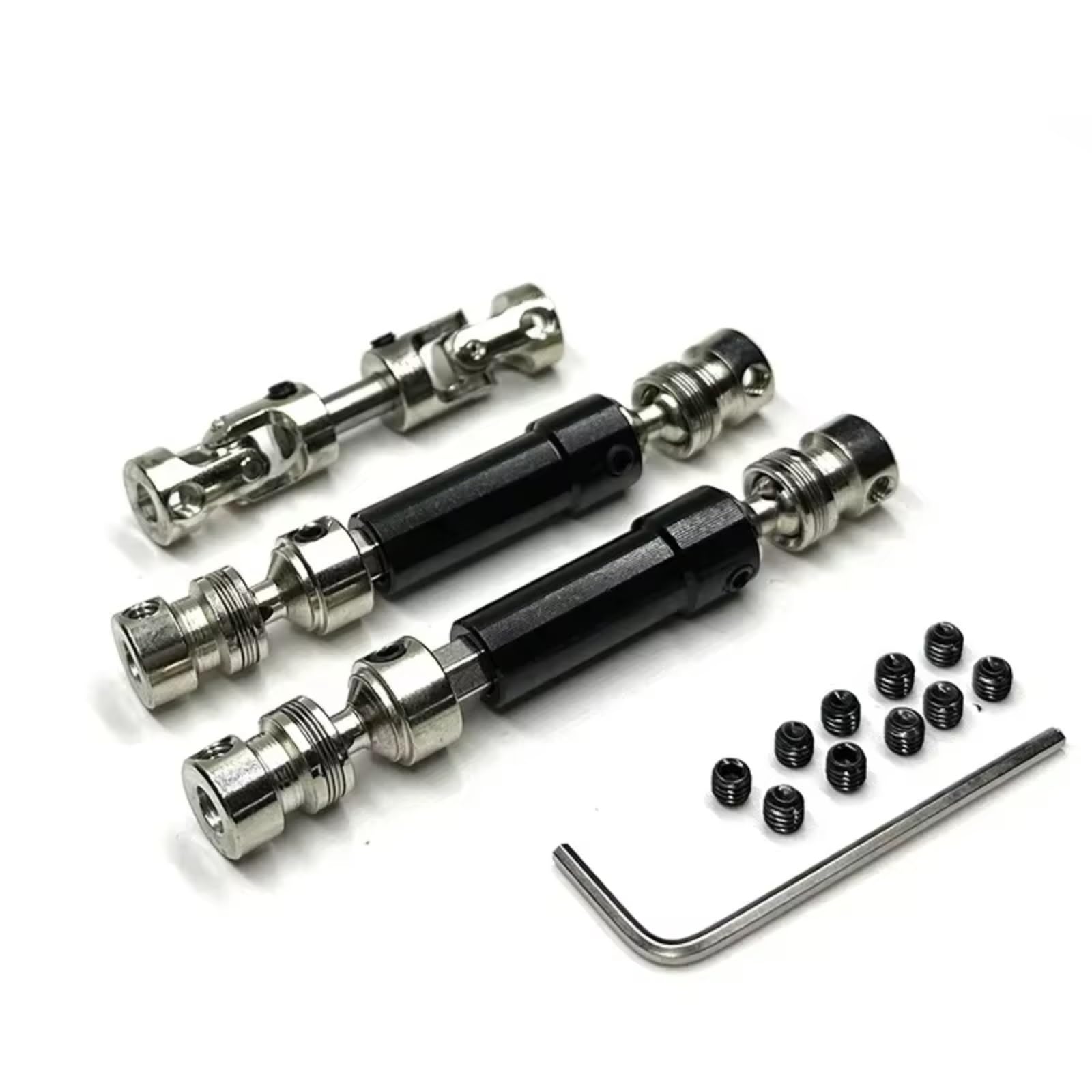 JVRWSC RC Auto Antriebswelle Kompatibel Mit MN128 MN86 MN86S MN86K MN86KS Für MN G500 1/12 RC-Auto-Upgrade-Teile Zubehör 3-teilige Metallantriebswelle CVD(Black) von JVRWSC