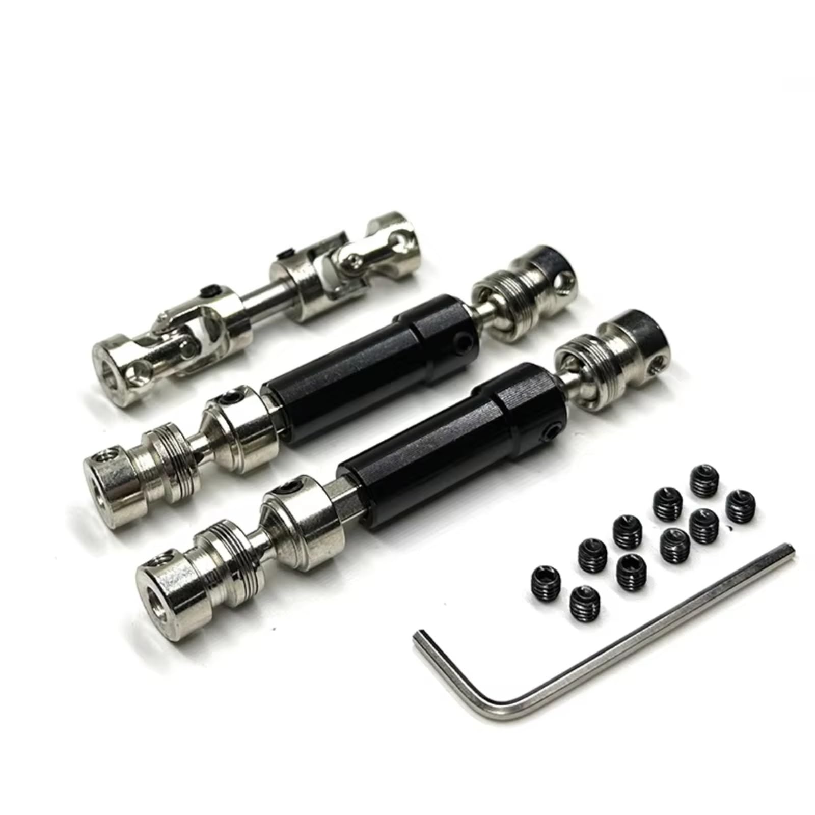 JVRWSC RC Auto Antriebswelle Kompatibel Mit MN128 MN86 MN86S MN86K MN86KS Für MN G500 1/12 RC-Auto-Upgrade-Teile Zubehör 3-teilige Metallantriebswelle CVD(Black) von JVRWSC