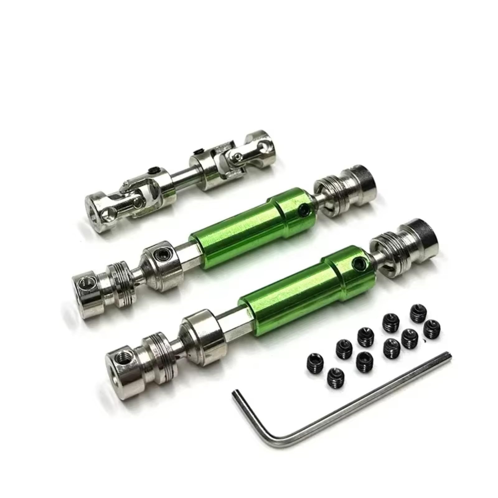 JVRWSC RC Auto Antriebswelle Kompatibel Mit MN128 MN86 MN86S MN86K MN86KS Für MN G500 1/12 RC-Auto-Upgrade-Teile Zubehör 3-teilige Metallantriebswelle CVD(Green) von JVRWSC