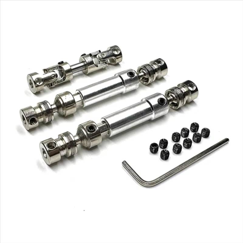 JVRWSC RC Auto Antriebswelle Kompatibel Mit MN128 MN86 MN86S MN86K MN86KS Für MN G500 1/12 RC-Car-Upgrade-Zubehör 3-teilige Metall-Antriebswelle CVD von JVRWSC