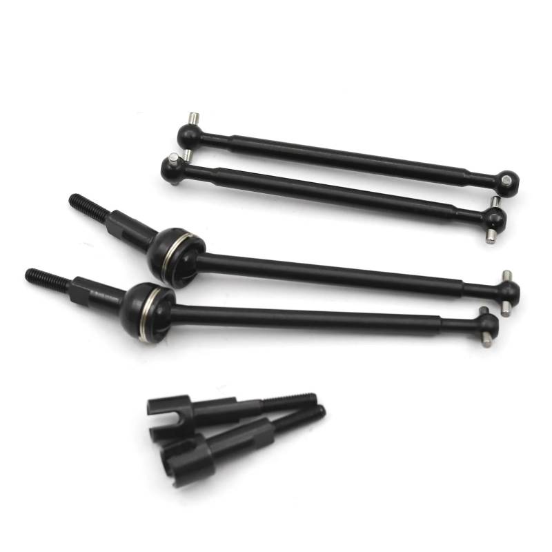 JVRWSC RC Auto Antriebswelle Kompatibel Mit Rlaarlo AM-X12 AM-D12 1/12 RC-Auto-Upgrade-Teile Zubehör Metall Vorne Hinten Antriebswelle CVD Hundeknochen(1set) von JVRWSC