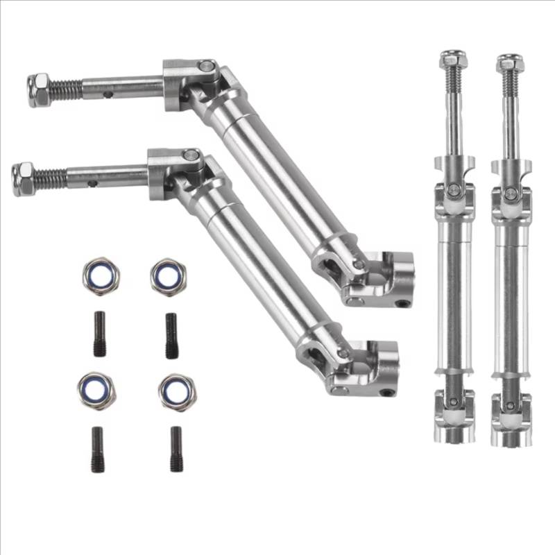 JVRWSC RC Auto Antriebswelle Kompatibel Mit Traxxas Für Slash Für Rustler Für Stampede Für VXL 4X4 4WD 1/10 RC-Autoteile, 4-teilige Antriebswelle Aus Metall Und Edelstahl, CVD von JVRWSC