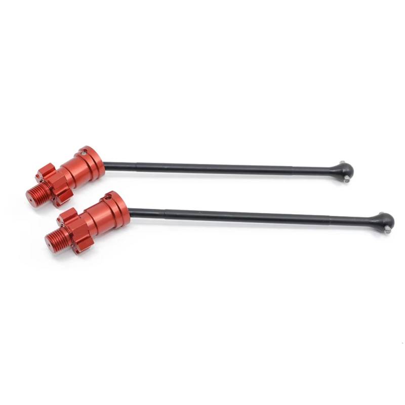 JVRWSC RC Auto Antriebswelle Kompatibel Mit Traxxas Für X-Maxx 6S 8S 1/5 RC Monster Truck Auto-Upgrades Teile Zubehör 2 Stück Oder 4 Stück Metall Vorne Hinten Antriebswelle CVD(Red,2pcs) von JVRWSC