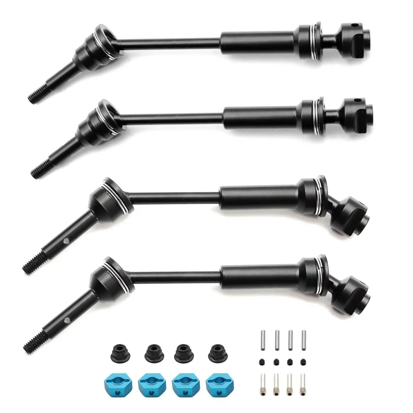 JVRWSC RC Auto Antriebswelle Kompatibel Mit Trxs Für Slash Für Rustler Für Stampede Für Hoss Für VXL 4X4 1/10 RC-Auto-Upgrades Teil Stahl Vorne Hinten Antriebswelle CVD(1 Set) von JVRWSC