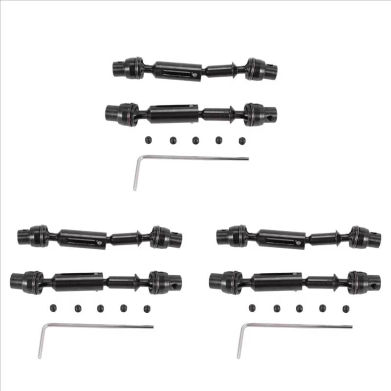 JVRWSC RC Auto Antriebswelle Kompatibel Mit WPL B36 B16 C1 C14 C24 B24 Für Henglong 1/16 RC Truck Cars Upgrade-Teile 6X Metall Vorne Hinten Antriebswelle von JVRWSC