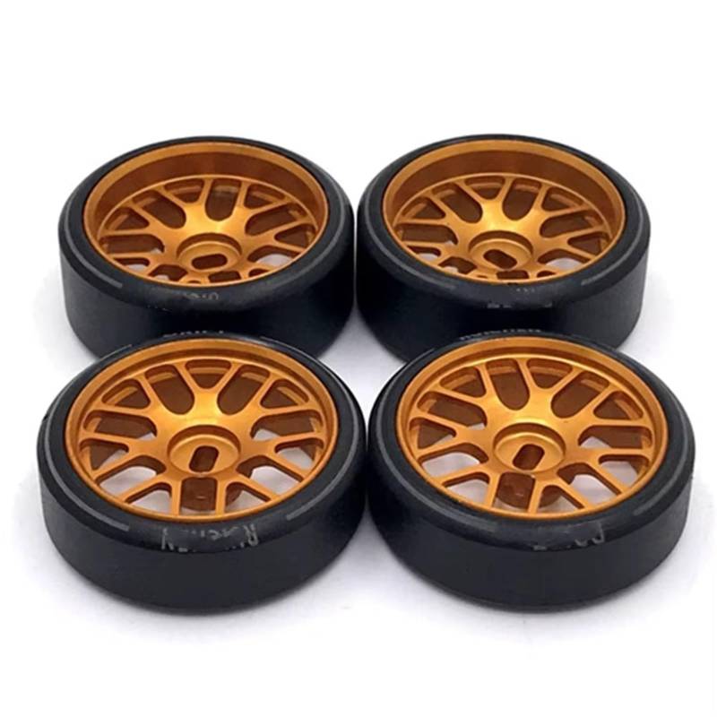 JVRWSC RC Autoreifen Felge Kompatibel Mit 284131 K969 K989 P929 Für Mini-Z 1/28 RC Car Upgrades 4 Stück Metallfelge Hartplastik Driftreifen Reifen von JVRWSC