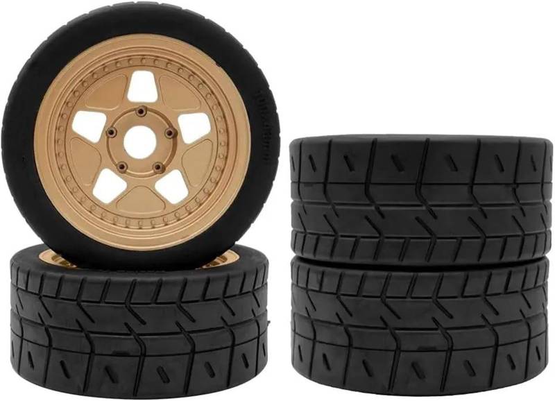 JVRWSC RC Autoreifen Felge Kompatibel Mit ARRMA Für Felony Für Infraction Für Street Für BASH 1/7 RC-Räder Und -Reifen, 17 Mm Sechskant-Muscle-Car-Reifen Und Felgen, RC-Reifen von JVRWSC