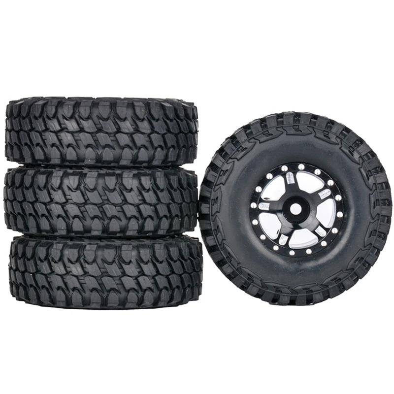 JVRWSC RC Autoreifen Felge Kompatibel Mit AXIAL Für SCX24 AXI00006 AXI90081 AXI00002 AXI00001 1/24 RC Modellauto Crawler 4PCS Metallradnabe Gummireifen(Color2) von JVRWSC
