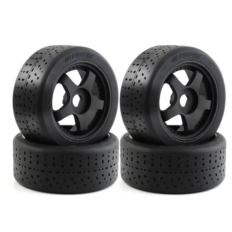 JVRWSC RC Autoreifen Felge Kompatibel Mit Arrma 1/7 Infraction Felony Limitless RC-Auto-Upgrade-Teilen RS-Gummischwarzreifen 102 * 45-mm-Reifen 17-mm-Radsechskant-RC-Autoreifen von JVRWSC