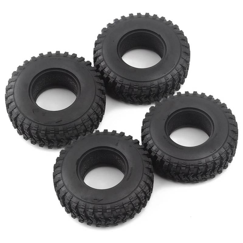 JVRWSC RC Autoreifen Felge Kompatibel Mit Axial Für SCX10 D90 TF2 Für MST Für Tamiya 1:10 RC Crawler 4PCS 1,9 "Gummi Rad Reifen 105 * 35mm RC Reifen Ersatzteile von JVRWSC