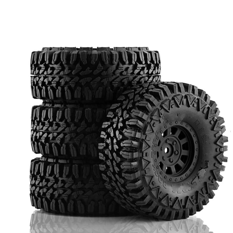 JVRWSC RC Autoreifen Felge Kompatibel Mit Axial Für SCX10 Für Wraith 90018 RR10 Bomber RBX10 RC 1,9" Beadlock Buggy Bully Comp Felgenreifen 115 * 45MM RC Crawler(Color4) von JVRWSC