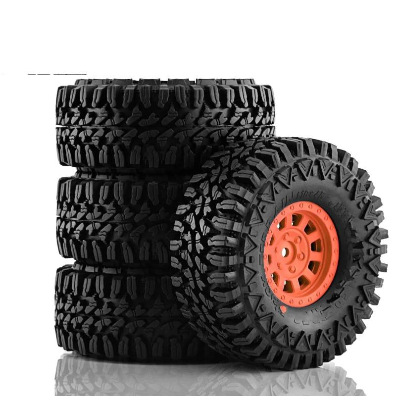 JVRWSC RC Autoreifen Felge Kompatibel Mit Axial Für SCX10 Für Wraith 90018 RR10 Bomber RBX10 RC 1,9" Beadlock Buggy Bully Comp Felgenreifen 115 * 45MM RC Crawler(Color6) von JVRWSC