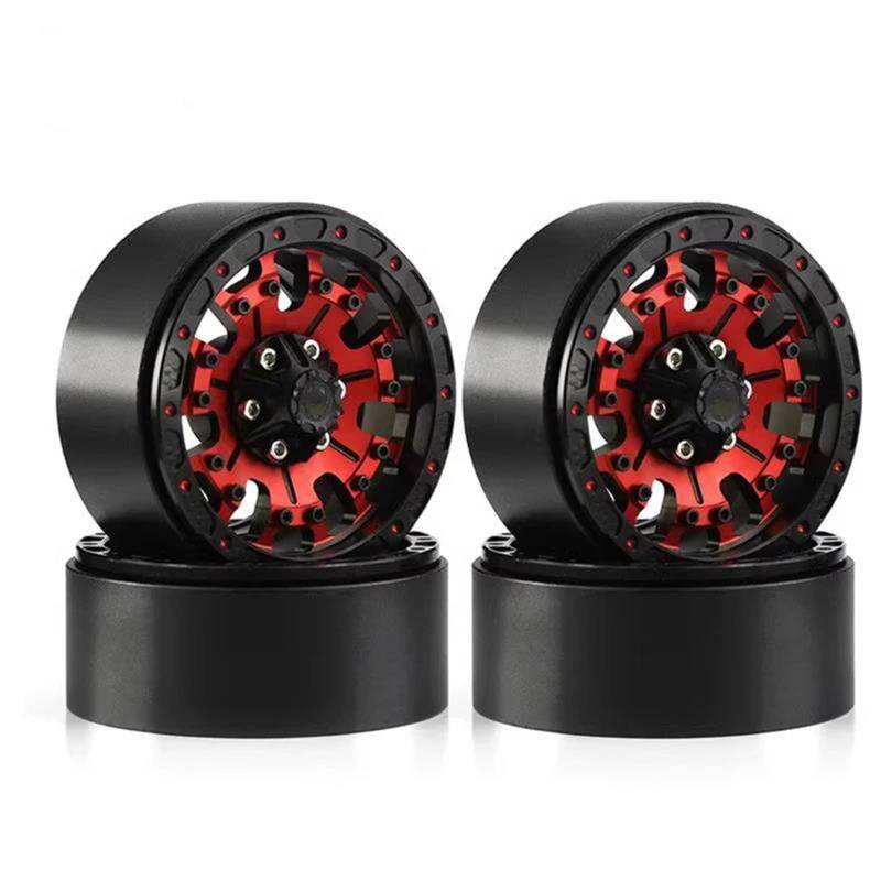JVRWSC RC Autoreifen Felge Kompatibel Mit Axial Für SCX10 Pro Capra 18 Für TRX4 4 Stück Mauerwerksreifen 110 X 38 Mm Schlamm 1,9 Zoll Radreifen Für 1/10 RC Crawler Car(Silver) von JVRWSC