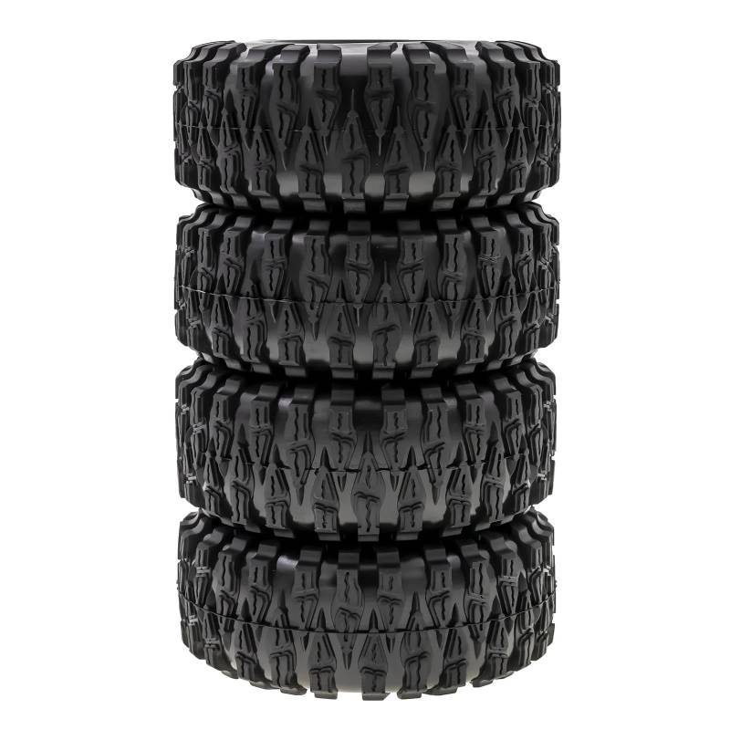 JVRWSC RC Autoreifen Felge Kompatibel Mit Axial Für SCX10 SCX10 II 90046 90047 TRX-4 TRX4 2.2 Gummischlamm-Grappler-Reifen 120 * 46MM Für 1:10 RC Rock Crawler von JVRWSC