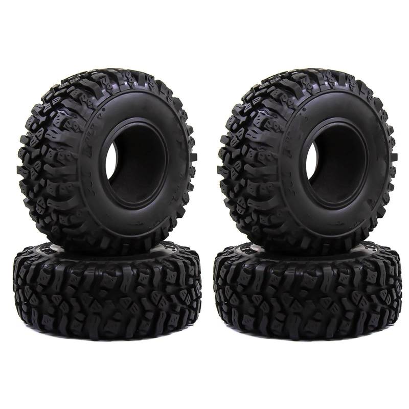 JVRWSC RC Autoreifen Felge Kompatibel Mit Axial Für SCX10 SCX10 II 90046 AXI03007 TRX-4 115 * 45MM 1,9" Gummireifen Radreifen Für 1:10 RC Rock Crawler Modellauto von JVRWSC
